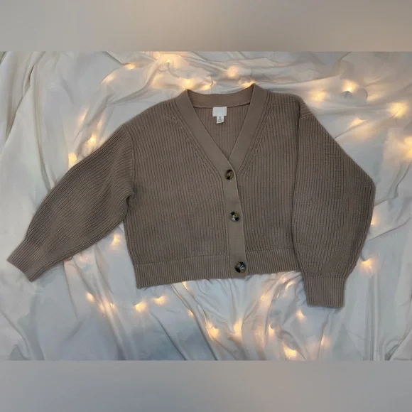 H&M Taupe Knit Cardigan - Picture 3 of 12
